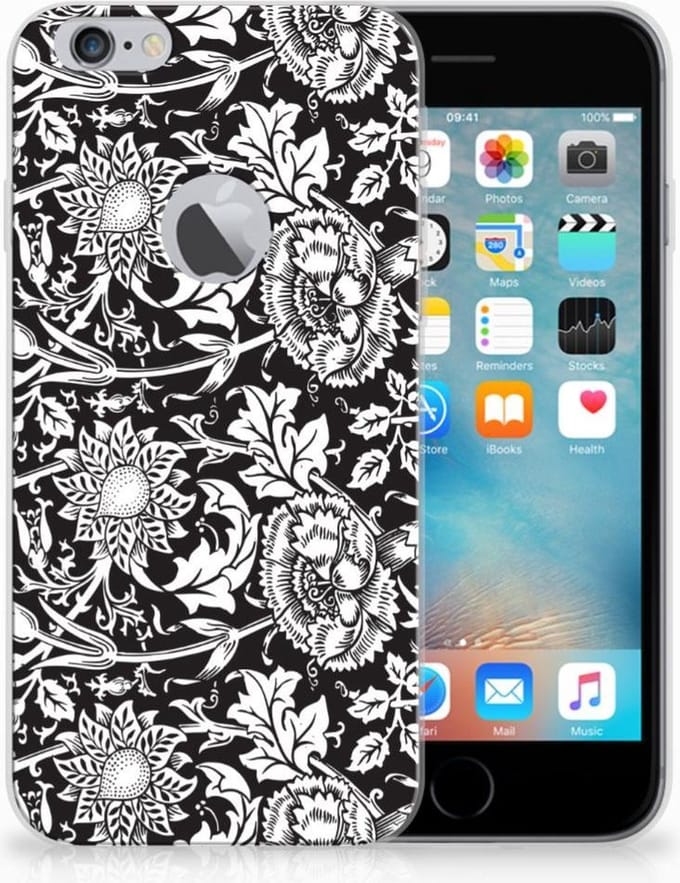 Apple iPhone 6 Plus | 6s Plus TPU Case Black Flowers