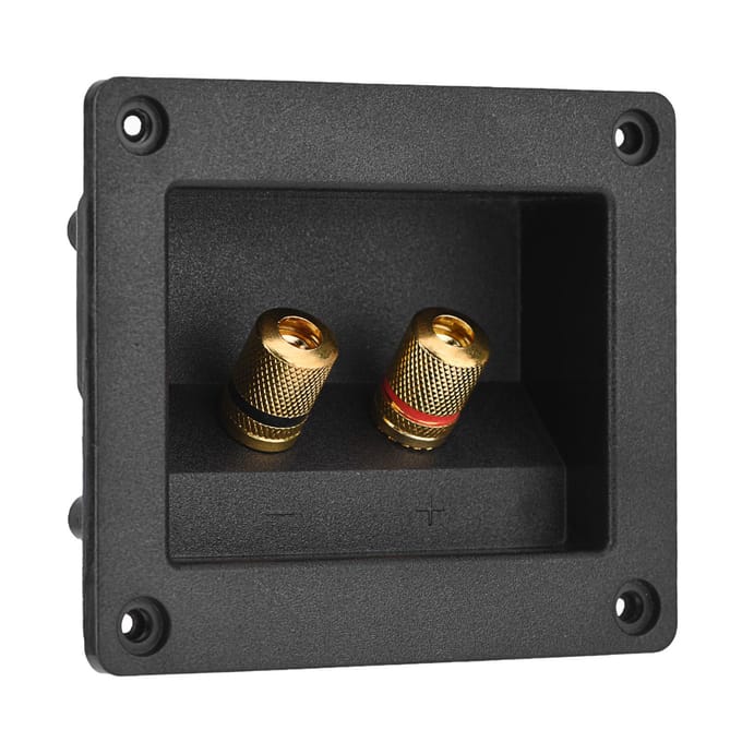 Akoestische componenten voor HiFi-luidspreker 2 koperen aansluitklemmen kabelconnector doosbehuizing black