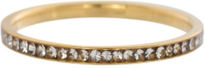 iXXXi Vulring Zirkonia Crystal goudkleurig 2mm - maat 17