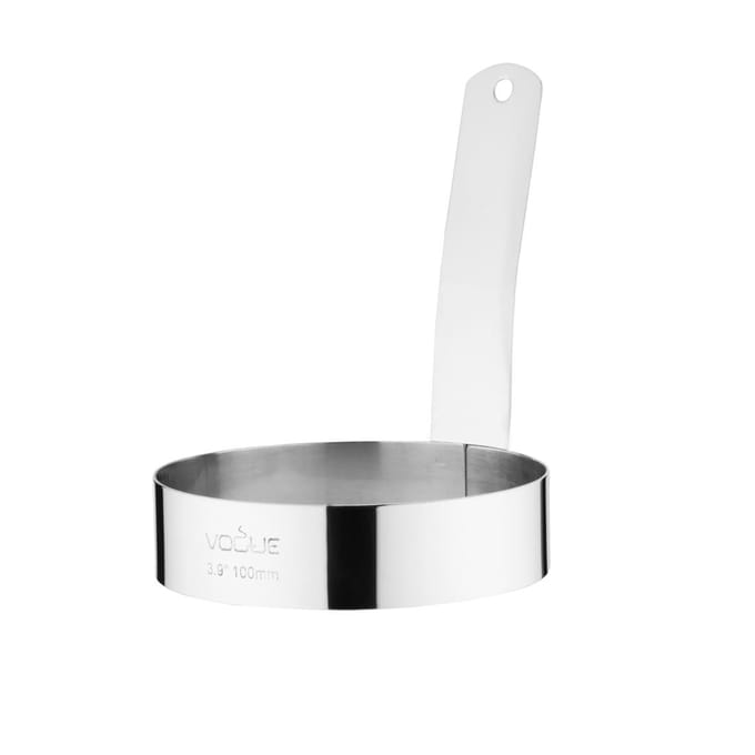 Bakring voor eieren Ø 10 cm - Vogue - RVS Eierring met handvat - Bakvorm geschikt voor ei & pannenkoeken