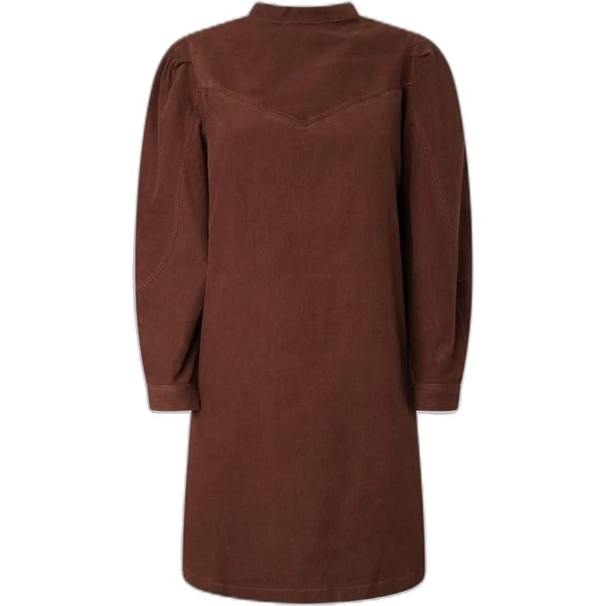 Pepe Jeans Lorena Lang Mouw Jurk Bruin M Vrouw