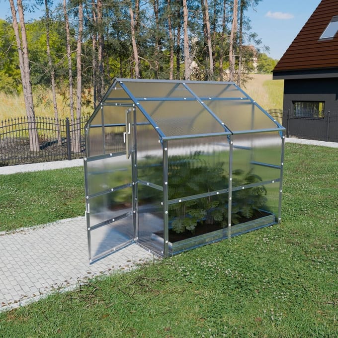 KLASIKA BERNARD Tuinkas - 2,35 x 2 m (4,7 m²) - 4 mm Dikte - Kweekkas - Polycarbonaat afdekking
