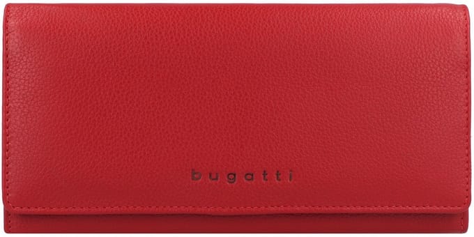 Bugatti Mira Portemonnee RFID-bescherming Leer 19 cm - Dames - Horizontaal - rot