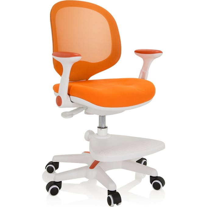 HJH OFFICE Kinderstoel / kinderbureaustoel KID ERGO meegroeiend stof/mesh (Oranje)