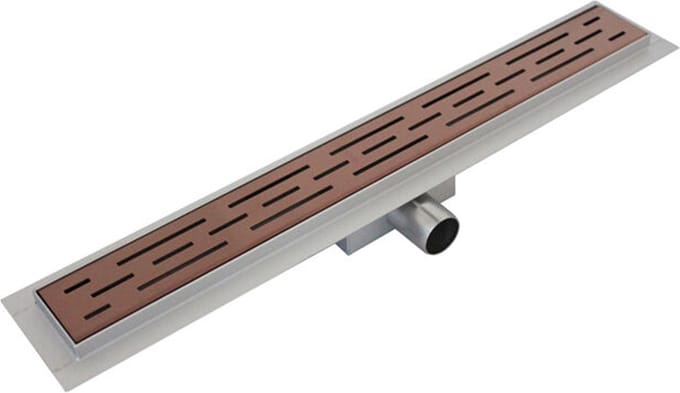 RVS Douchegoot 70 cm Geborsteld Brons