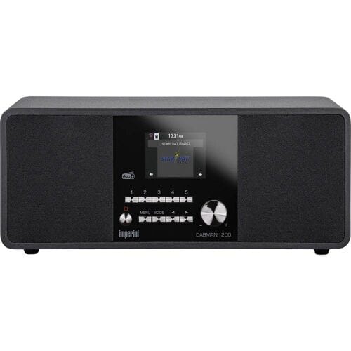 Imperial Dabman i200 V2 Internetradio DAB+, VHF (FM), Internet AUX, USB, DLNA, LAN, Internetradio Zwart