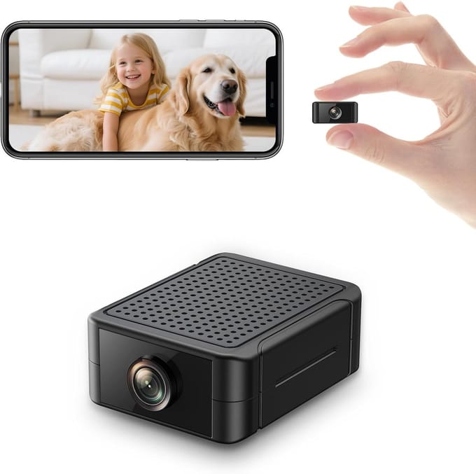Mini Spy Camera - Draadloze Camera - Binnen Beveiliging - 4K Ultra HD - Compact Formaat - Zwart