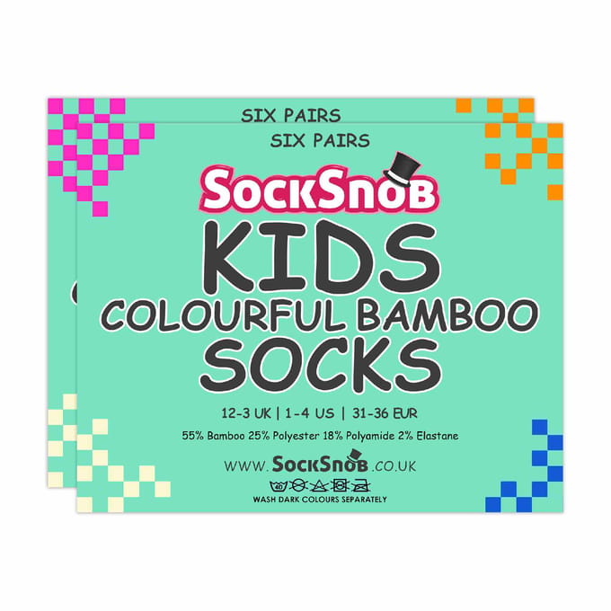 Sock Snob - 12 paar kindersokken van effen bamboe - Marine