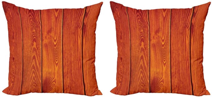 ABAKUHAUS Oranje Kussenhoes Set – 2x50x50 cm – Dubbelzijdig bedrukt