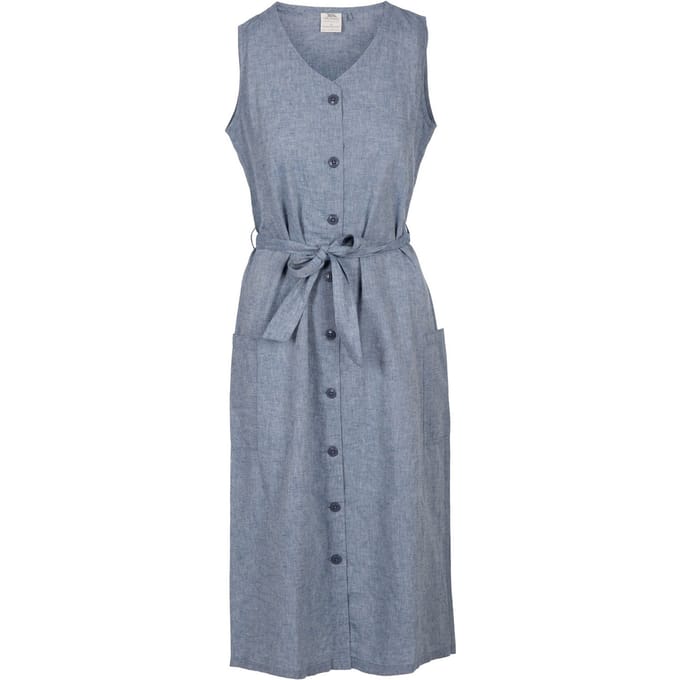 Trespass Dames/Dames Carol Chambray Jurk (Marine)