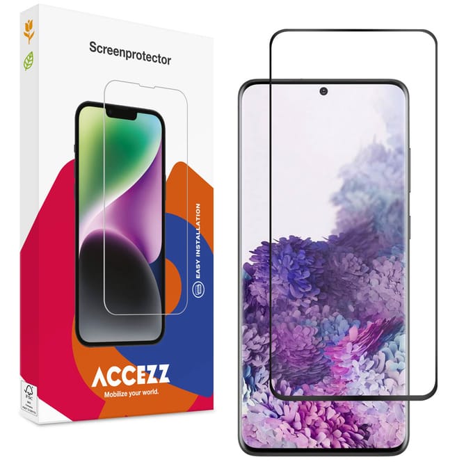 Accezz Screen Protector - Geschikt voor Samsung Galaxy S20 - Gehard Glass Full Cover