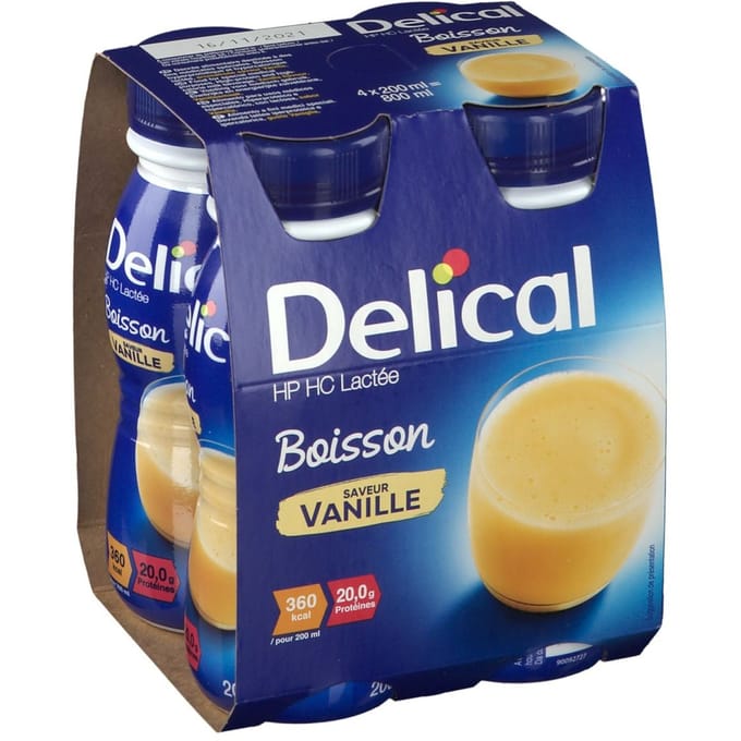 Delical Melkdrank HP-HC Vanille 360kcal 4x200 Vloeistof