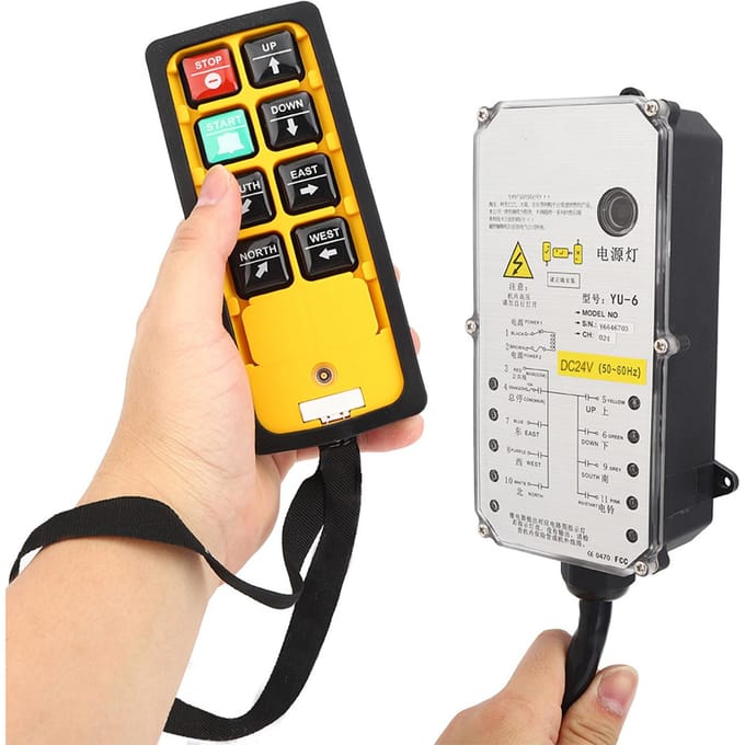 Hijsbesturing Enkele Handgreep Industrieel 3-Proof Elektrische Hijs Afstandsbediening YU 6