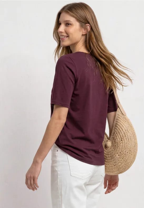 Basic Shirt met boothals