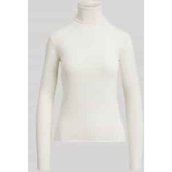 Slim fit coltrui van mix van katoen en lyocell