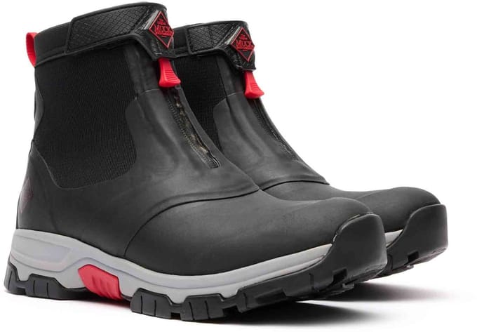 Muck Boot Apex Mid Zip | Grijs/Rood - Regenlaarzen - Maat 41 -