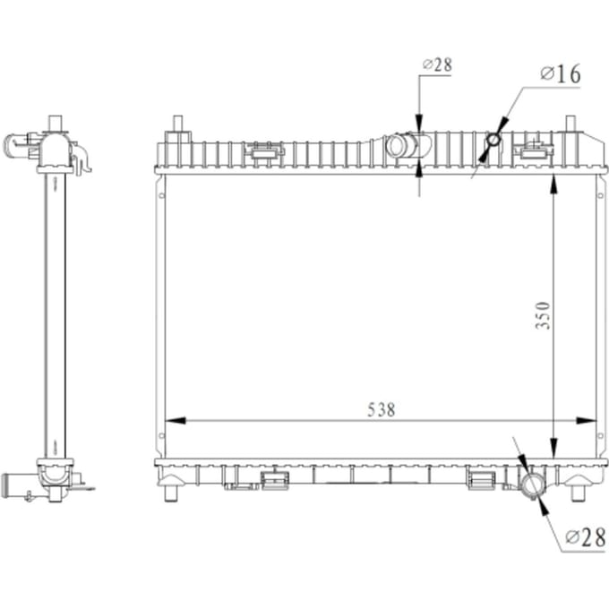 Radiator, motorkoeling NRF 59317