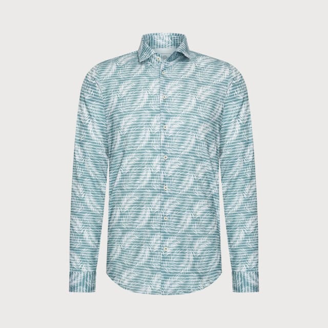 Blue Industry Het feather-print overhemd |