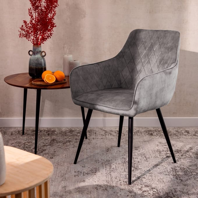 HOMLA - Chair - SATORI - grey - 58x62x79cm