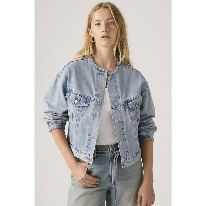 Levi's Collarless Shrunken '90s Trucker Jacket Taglia: S | Giacche di jeans Outlet | Donna
