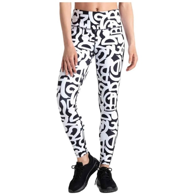 Dare2b Influential Leggings Wit,Zwart 38 Vrouw