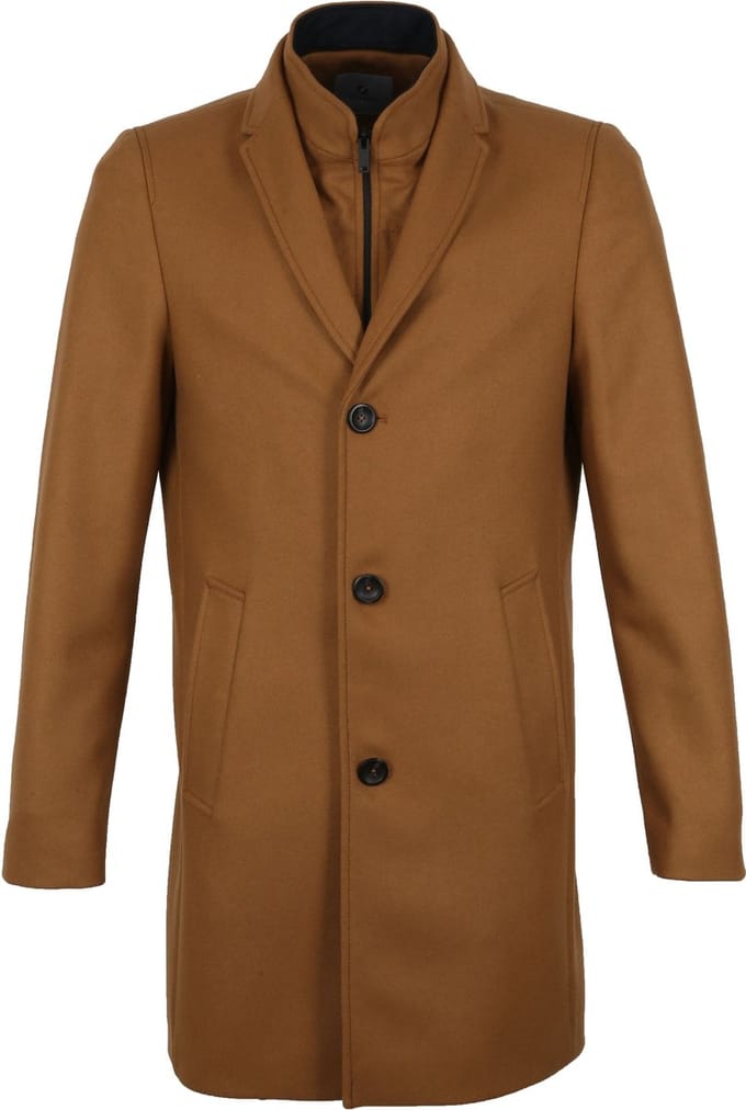 Suitable Prestige Coat Hans Bruin - Maat 48 - Heren - Mantels & coats