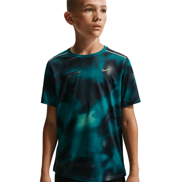 Nike Miler T-shirts Kinder - Blauw - Maat 122 - 128 CM - Poly Jersey