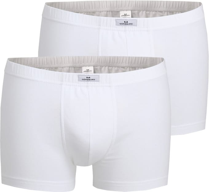 Gotzburg heren boxer normale lengte (2-pack) - wit