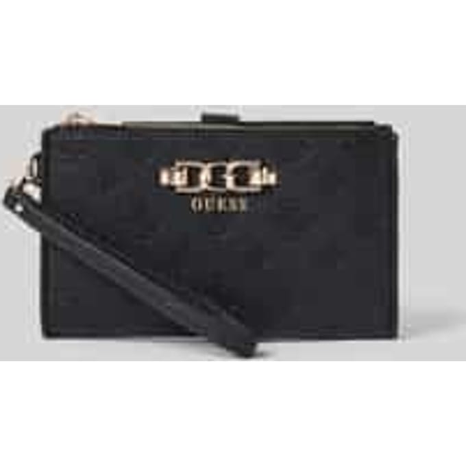 GUESS portemonnee Anise SLG Double Zip Organizer Black Logo zwart