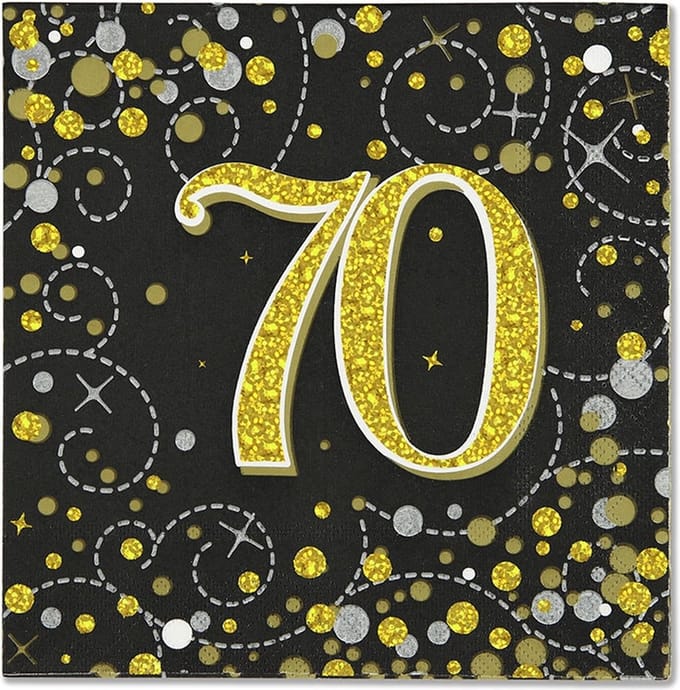 Oaktree - Servetten - 70 jaar Zwart Goud (16 stuks)