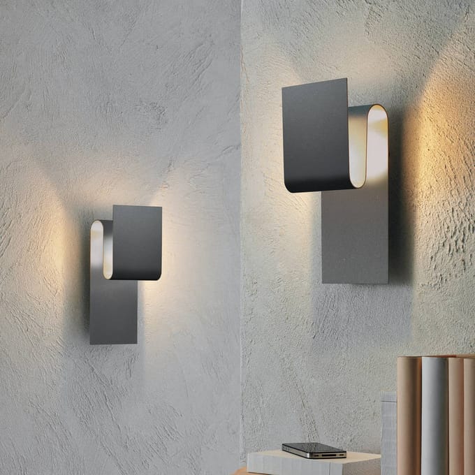 Escale Fold LED wandlamp antraciet