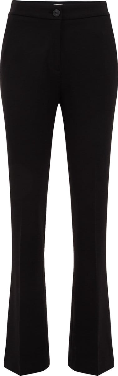 WE Fashion Dames Slim fit flared pantalon met stretch