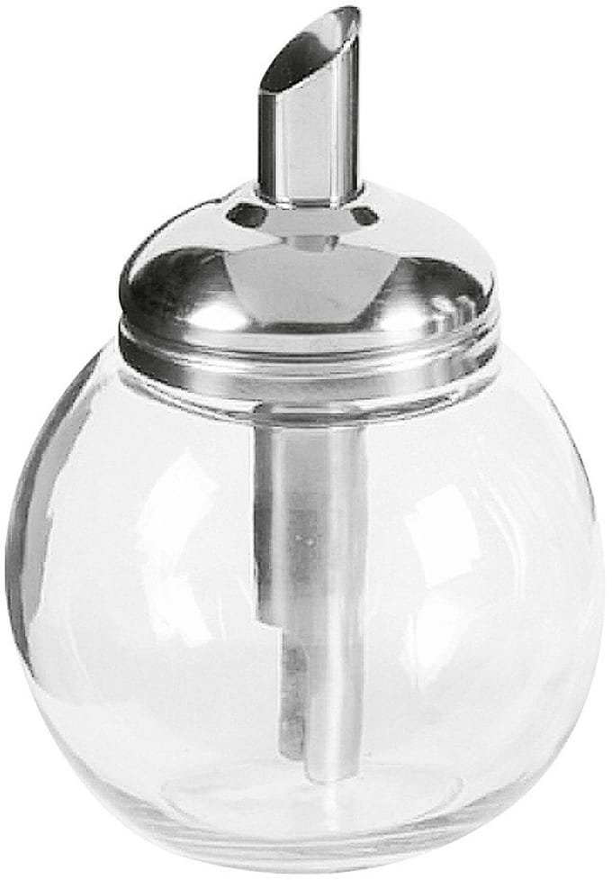 APS suikerdispenser - 150 ml - glazen pot met RVS schroefdeksel