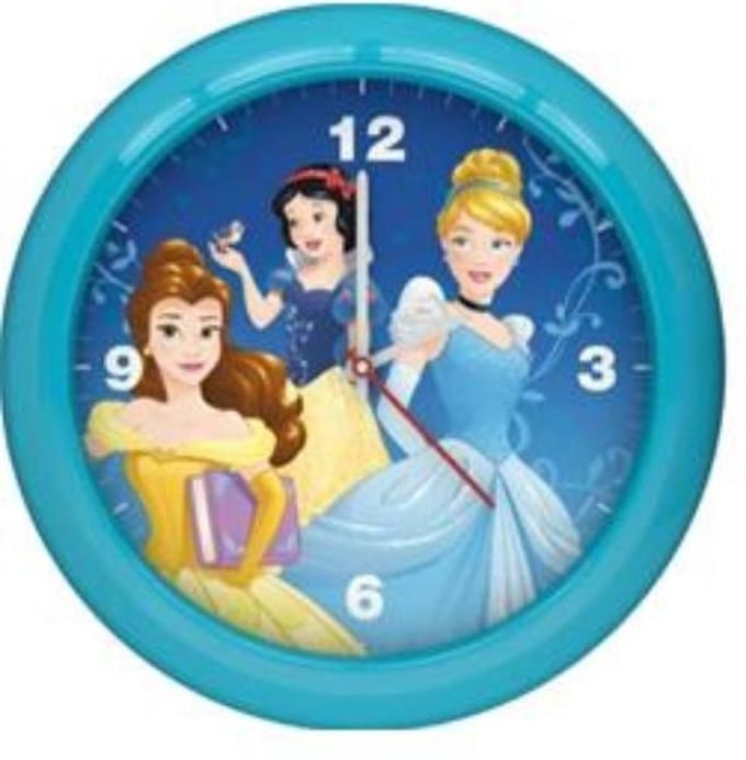 Disney Princess klok blauw 25 cm