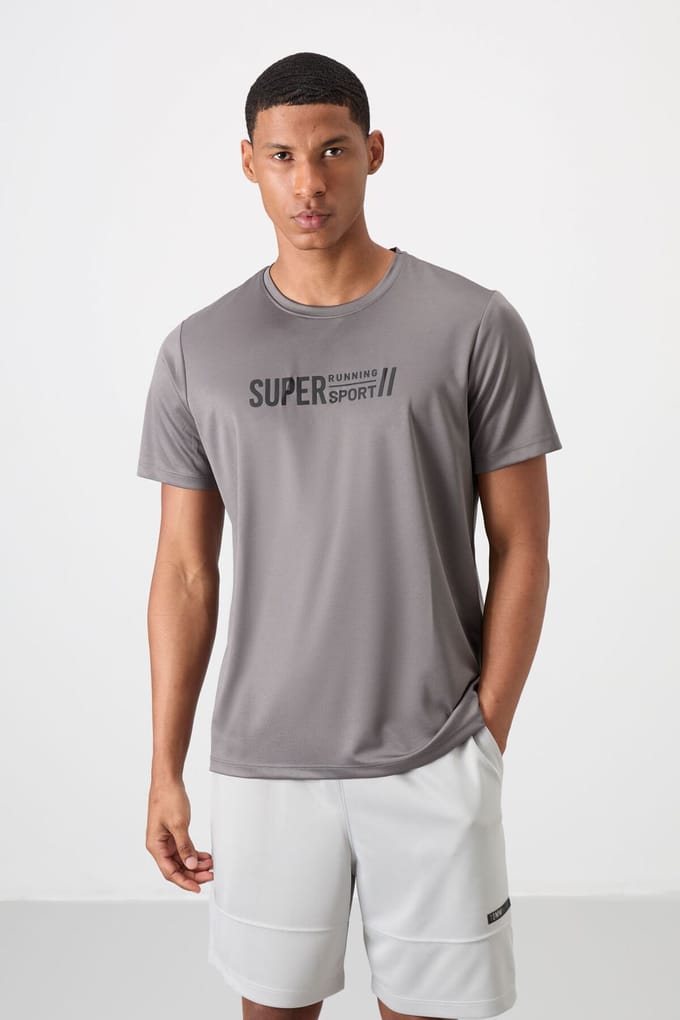 Heren Geprinte Ronde Hals T-Shirt