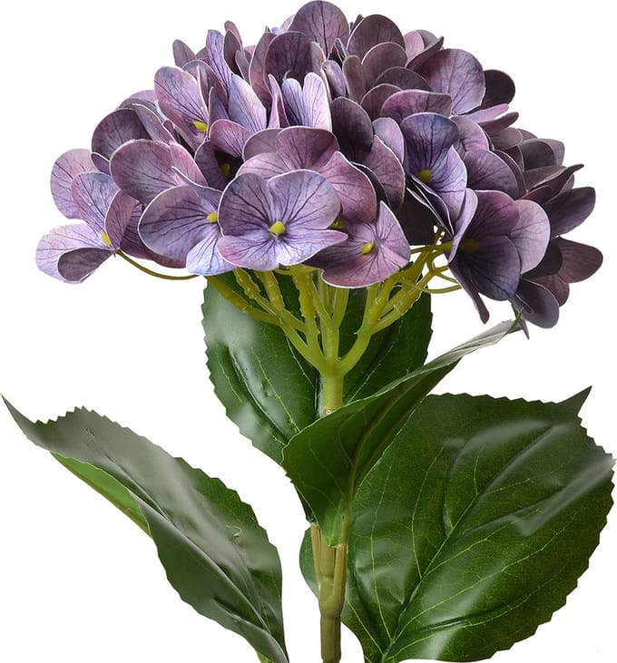 Clayre & Eef Kunstbloem Hortensia 68 cm Paars Kunststof