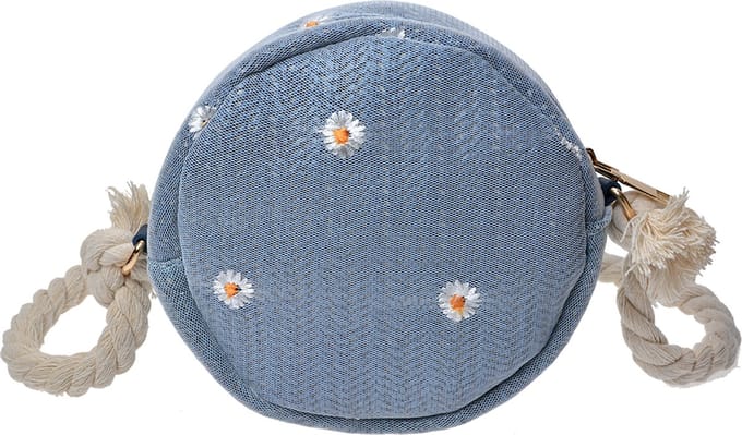 Juleeze Handtas Dames Ø 15 cm Blauw Polyester Bloemen
