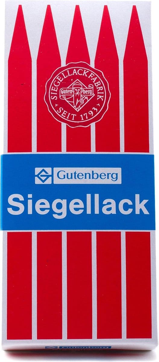 Gutenberg Zegellak | rood | 10 staven