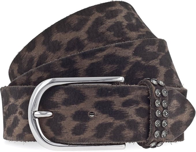 b.belt riem Leora Swk Ledergürtel W75 Mid Brown / Darkbrown Multi bruine veelkleurig