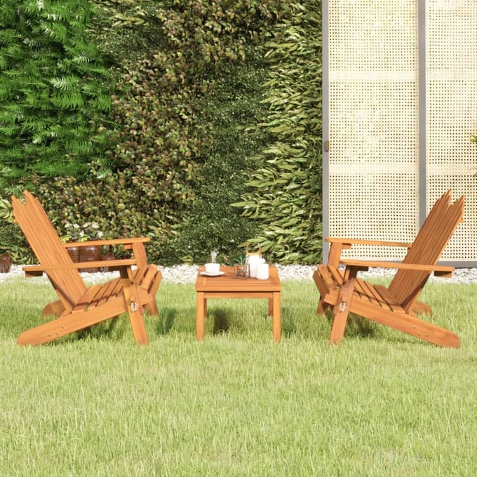 vidaXL - 3-delige - Loungeset - Adirondack - massief - acaciahout