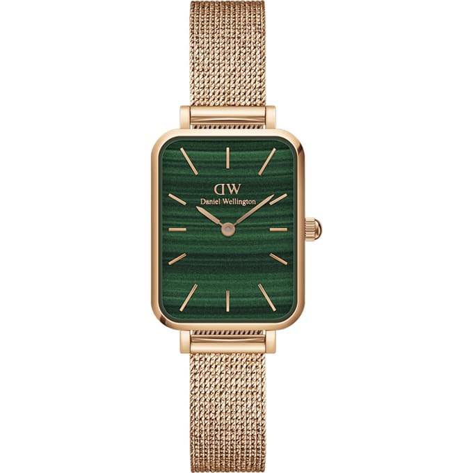 Daniel Wellington DW Watch Quadro Pressed Melrose Green 20x26mm Rose Gold
