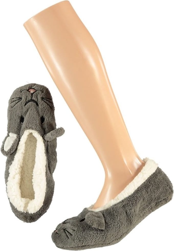 Meisjes ballerina pantoffels/sloffen konijn maat 31-33