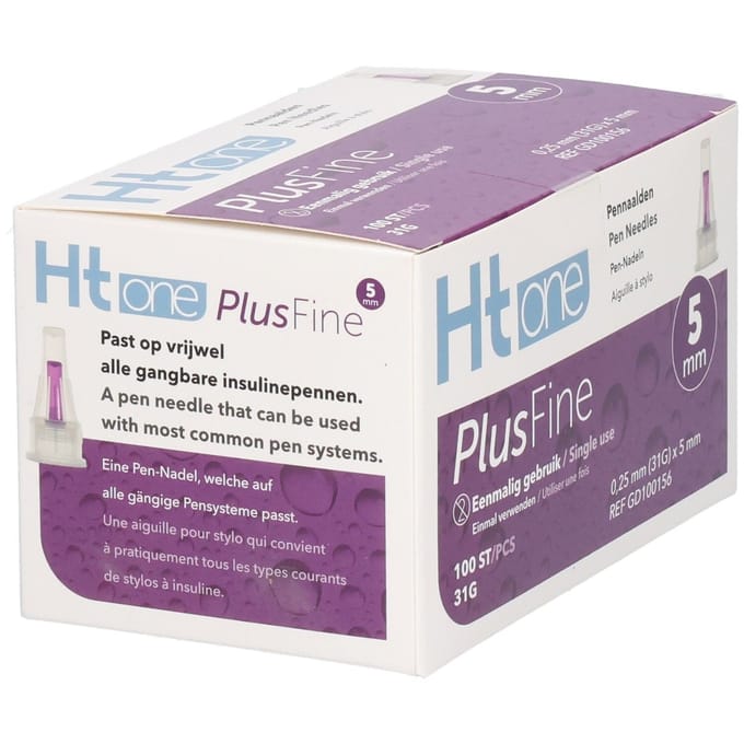 HT One PlusFine Pennaalden 5mm 31G - 100 Stuks - Steriel verpakt