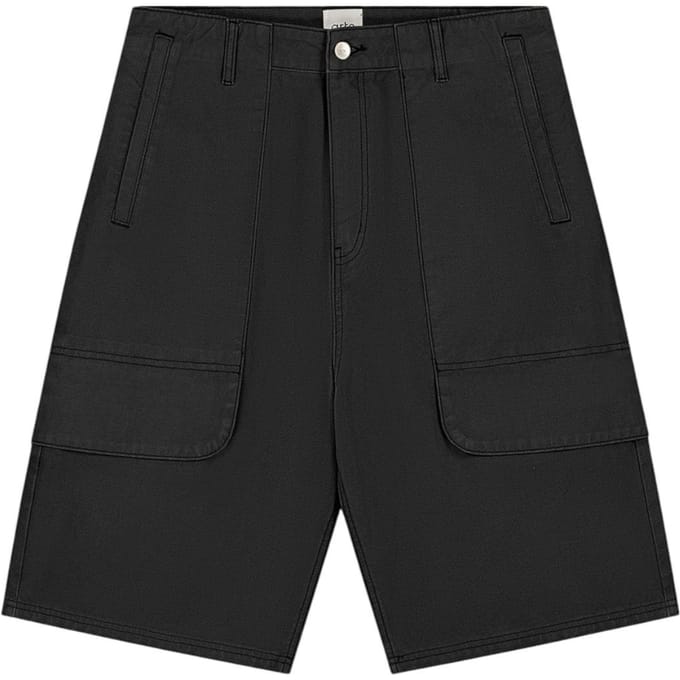 Broek Corto Man Canvas Vrachtshorts zwart