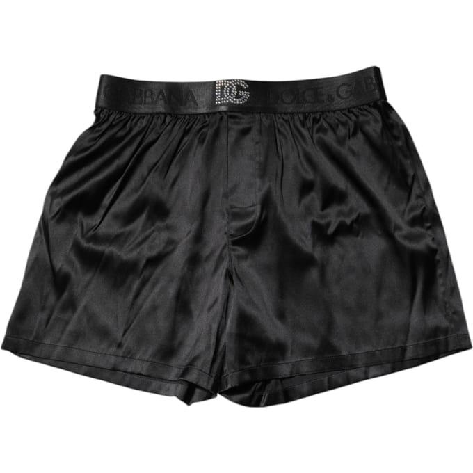 Dolce & Gabbana Zwarte Logo Taille Regulaires Boxer Shorts Ondergoed