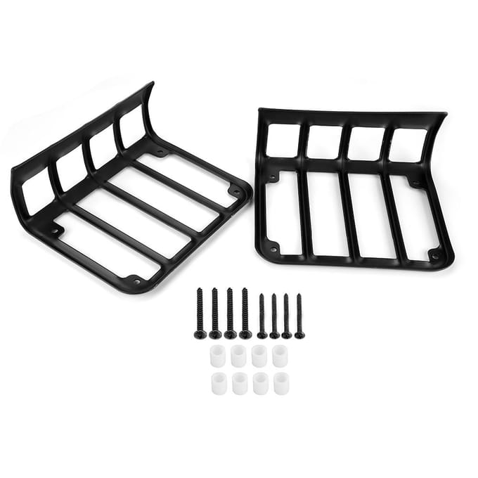 1 paar achterlicht lamp afdekking beschermkappen voor Jeep Wrangler black