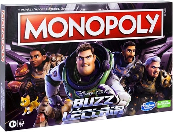Monopoly spel Disney Buzz L'Eclair 27 x 40cm, Frans-talig
