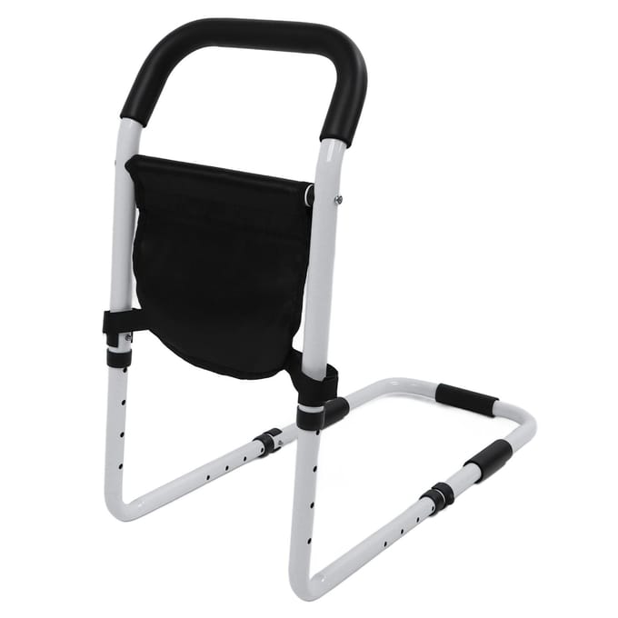 Barre d'appui pour lit, capacité de charge de 136 kg, réglable, émaillée, pour personnes âgées black