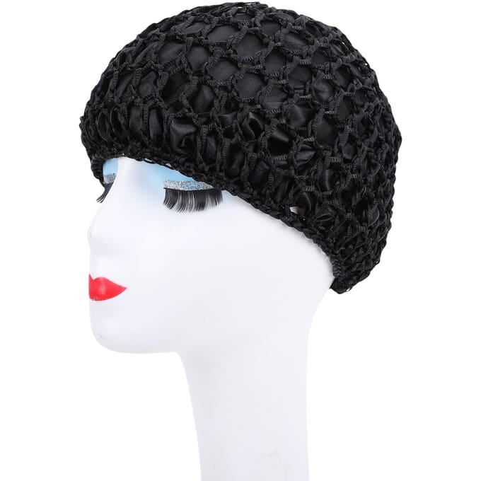 2-in-1 Wrap   Bonnet Omkeerbaar   Strikband Zijden Bonnet Haarwikkel   Dubbellaags voor Krullend   Haar black