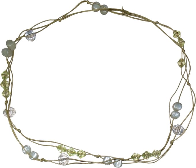 Ketting groen met steentjes